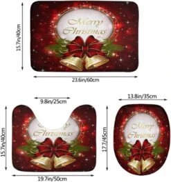 Wondertify Cloches De Noël Salle De Bains Antidérapant Pad Bow Et Flocons De Neige 3 Pièces Salle De Bains Tapis Ensemble, Bath Mat+Contour+Toilet Couvercle Rouge Or Vert 7 Wondertify Cloches De Noël Salle De Bains Antidérapant Pad Bow Et Flocons De Neige 3 Pièces Salle De Bains Tapis Ensemble, Bath Mat+Contour+Toilet Couvercle Rouge Or Vert -Oui || N/A || pearhead 61zR7uT66MS. AC SL1000