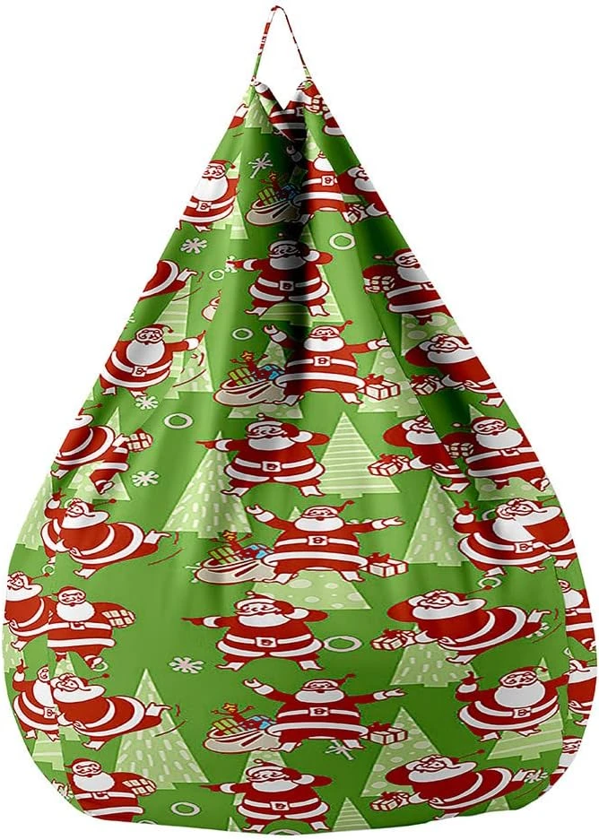 Morbuy Bean Sac Chaise Couverture Pour Enfants Adultes (No Filler), Doux Paresseux Canapé Couverture De Lit Lavable Surdimensionné Stockage Bean Sac Couverture Pour Salon, Intérieur, Extérieur (S-70x80cm, Joyeux Noël 4) 4 Morbuy Bean Sac Chaise Couverture Pour Enfants Adultes (No Filler), Doux Paresseux Canapé Couverture De Lit Lavable Surdimensionné Stockage Bean Sac Couverture Pour Salon, Intérieur, Extérieur (S-70x80cm, Joyeux Noël 4) - Image 2