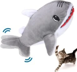 Jouet De Chat à Poissons Flottants SCENEREAL Pour Jouets De Chat Mobiles Interactifs, Jouets De Chat En Forme De Requin électrique Fournitures De Mastic De Noël Pour Chats D'intérieur