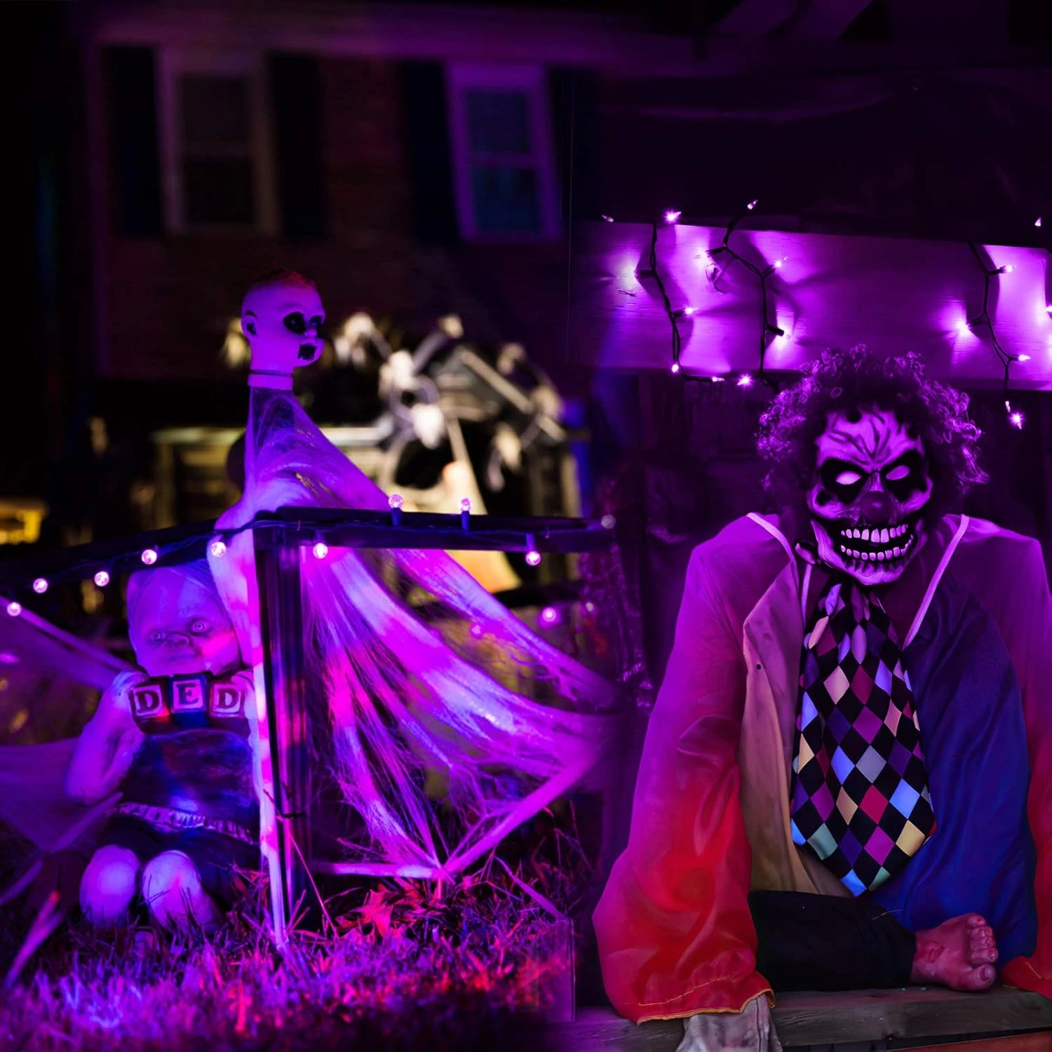 Lumières De Cordes De Noël Solaires Violettes - 400 LED 2 Pack 72ft Mini Lumières Violettes à énergie Solaire Extérieur à Des Lumières étanches Chaîne Extérieure Avec 8 Modes D'éclairage Pour Garden Party Patio Tree Décoration De Noël 10 Lumières De Cordes De Noël Solaires Violettes - 400 LED 2 Pack 72ft Mini Lumières Violettes à énergie Solaire Extérieur à Des Lumières étanches Chaîne Extérieure Avec 8 Modes D'éclairage Pour Garden Party Patio Tree Décoration De Noël - Image 8