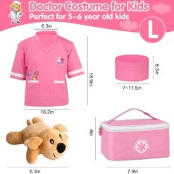Loscola Doctor Kit For Kids, Toddler Doctor Kit With Toy Dog, Real Stethoscope, Doctor Costume & Carrying Bag, Faire Semblant De Jouer Doctor Playset Jouets Pour Garçons Filles Anniversaire De Noël Cadeaux Âge 3 4 5 6 -Oui || N/A || pearhead 710Rk9442tL. AC SL1500
