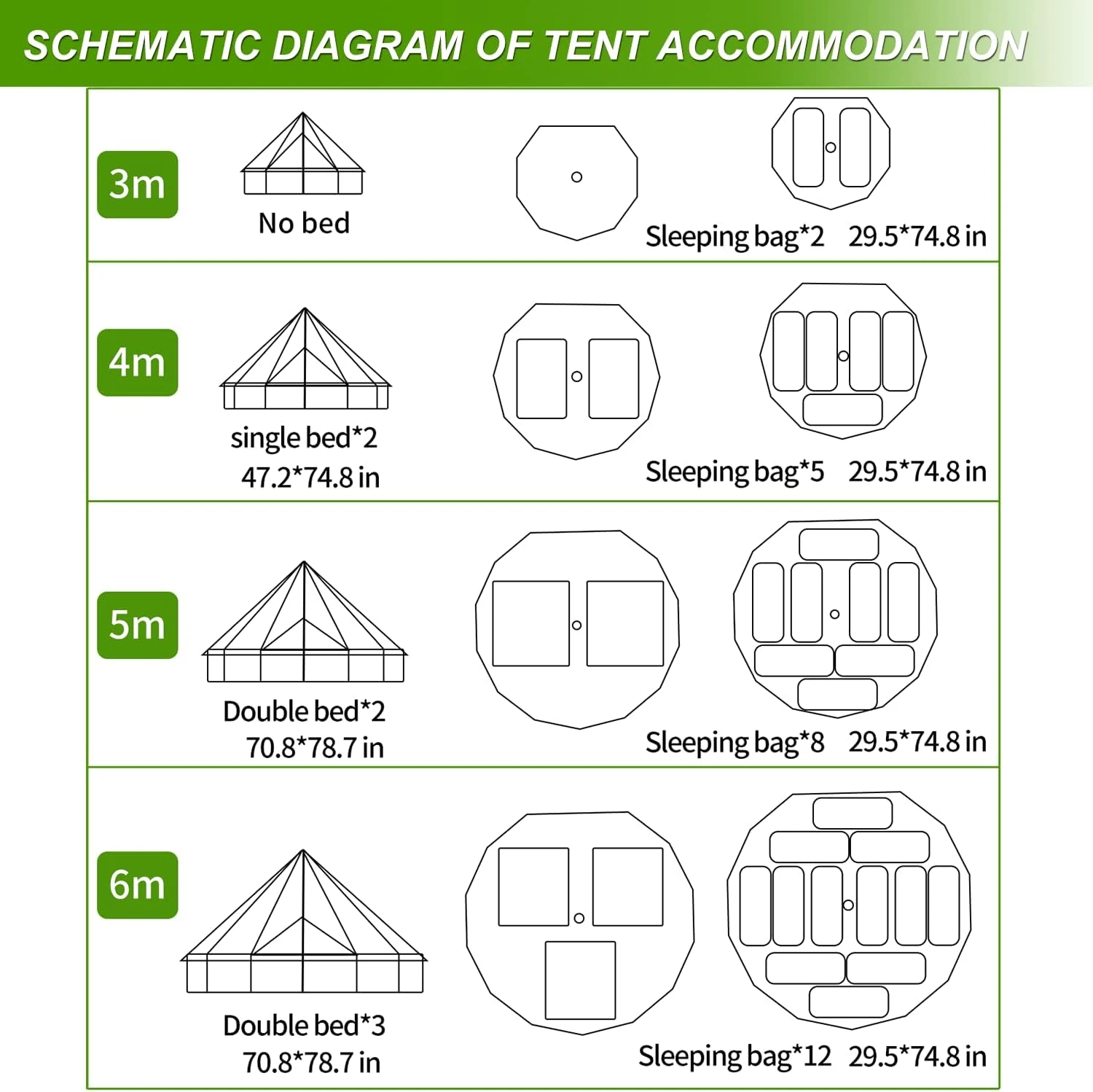 Tente De Cloche En Toile De Coton à 100%, Tente De Glamping De Luxe, Tentes De Yourte Pour Toute L'année, Tente De Cloche étanche Pour 4 / 8 / 10/12 Personne Camping Familial Chasse Extérieure Fête De Noël En 4 Saisons 7 Tente De Cloche En Toile De Coton à 100%, Tente De Glamping De Luxe, Tentes De Yourte Pour Toute L'année, Tente De Cloche étanche Pour 4 / 8 / 10/12 Personne Camping Familial Chasse Extérieure Fête De Noël En 4 Saisons - Image 5
