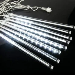 Meteor Shower Lights Outdoor, 16 Pouces 10 Tubes 360 LED Snowfall Lights, Meteor Waterproof Christmas Lights Outdoor, Hanging Falling Rain Lights For Tree Bushes Décoration De Noël, Blanc -Oui || N/A || pearhead 711JqOrGcBL. AC SL1500