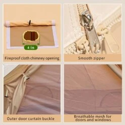 Tente De Cloche En Toile De Coton à 100%, Tente De Glamping De Luxe, Tentes De Yourte Pour Toute L'année, Tente De Cloche étanche Pour 4 / 8 / 10/12 Personne Camping Familial Chasse Extérieure Fête De Noël En 4 Saisons 14 Tente De Cloche En Toile De Coton à 100%, Tente De Glamping De Luxe, Tentes De Yourte Pour Toute L'année, Tente De Cloche étanche Pour 4 / 8 / 10/12 Personne Camping Familial Chasse Extérieure Fête De Noël En 4 Saisons -Oui || N/A || pearhead 711SBSpnm1L. AC SL1500