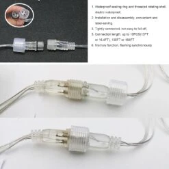 Feux à Glaçons à LED JIAMEIYI, Chaîne De Feux De Suspension De Fée De Rideaux 8 Modes 13FT 96 LED Plug De Noël Extensible En Lumières Pour Le Plafond De Fête Balcon Terroration Intérieure Extérieure En Patio (blanc Chaud, 4) -Oui || N/A || pearhead 711lWEsy9bS. AC SL1500