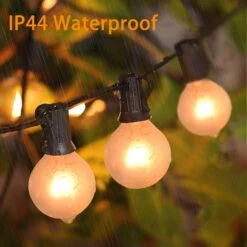 SUNSGNE 25Ft Outdoor Patio String Lights G40 Avec 27 Ampoules Givrées Blanc, Lampes à Cordes Suspendues Connectables étanches Pour Véranda Arrière Balcon Fête Décor De Noël, 5 Watts, Fil Noir -Oui || N/A || pearhead 711xpXS9qL. AC SL1500