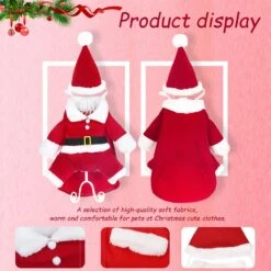 QETRABONE Santa Small Dog Costume Noël Pet Outfits Red Christmas Santa Claus Hat Scarf Cosplay Dressing Up Xmas Party Fashion New Year Vêtements Accessoires Pour Small Pet Cat Dog (Small, Santa) -Oui || N/A || pearhead 712rN4CUZL. AC SL1500