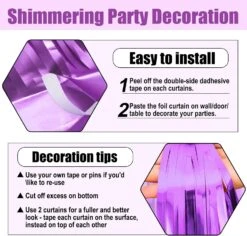 3 Pack Lumière Violet Feuille Fringe Rideau Backdrop, 3.28Ft X 8.2Ft Métallique Tinsel Feuille Fringe Streamer Rideaux Pour Photo Booth, Halloween, Noël, Anniversaire, Décorations De Fête De Mariage 11 3 Pack Lumière Violet Feuille Fringe Rideau Backdrop, 3.28Ft X 8.2Ft Métallique Tinsel Feuille Fringe Streamer Rideaux Pour Photo Booth, Halloween, Noël, Anniversaire, Décorations De Fête De Mariage -Oui || N/A || pearhead 713AzzLtvcL. AC SL1500
