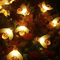 Xingpold Honeybee String Lights Fonctionne Sur Batterie, 50 LED 25 Ft 8 Modes étanche Fairy Garden Lights Avec Télécommande Et Minuterie Pour Enfants Tent Patio Camping Wreath Noël Indoor Outdoor Decor Warm White -Oui || N/A || pearhead 713zUpntBlL. AC SL1500