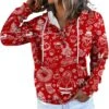 Pitauce Joyeux Noël Hoodies Pour Femmes Bouton Down Reindeer Imprimé Tops À Manches Longues Pull Sweatshirts À Capuche Pullover -Oui || N/A || pearhead 71426KK8RZL. AC UL1500