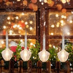 Noël Bubble Lights Set De 9 Silver Bubble Lights, 8.8Ft Traditionnel Bubble Light Avec 10 Silver Glitter Bubble Bulbs(1 Spare), Vintage Bubble Lights Pour Vacances Éclairage De Noël, Green Wire -Oui || N/A || pearhead 715nuRvxJyL. AC SL1500