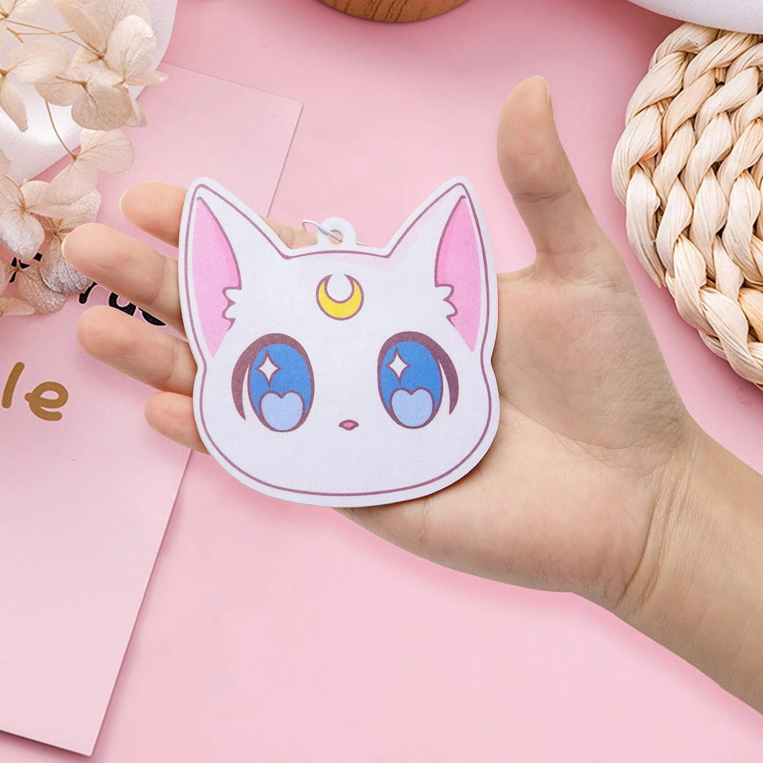 4Pcs Voiture Air Freshener Encens Chips, Voiture Rétroviseur Miroir Pendentif, 4 Styles Et Senteurs Suspendu Ornement Vent Décoration De Noël Mignon Aromatique Accessoires Pour Voiture Maison Parti Fournitures Christams Cadeau (C-Kawaii Pink) 5 4Pcs Voiture Air Freshener Encens Chips, Voiture Rétroviseur Miroir Pendentif, 4 Styles Et Senteurs Suspendu Ornement Vent Décoration De Noël Mignon Aromatique Accessoires Pour Voiture Maison Parti Fournitures Christams Cadeau (C-Kawaii Pink) - Image 3