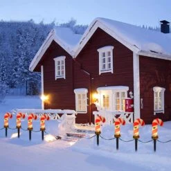 C7 Christmas Pathway String Lights, Set De 8 Marqueurs De Noël Candy Cane Driveway Avec 4 Ampoules C7 Clear, Lumières De Chaîne Imperméables Pour Pathway Decor Outdoor String Lights Décoration -Oui || N/A || pearhead 7164tlGBUuL. AC SL1500