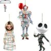 3Pcs Classique Horreur Personnages Voiture Air Fresheners Encens Chips Noir Glace Et Bonbons Parfumé Ornement Halloween Ornement Voiture Rétroviseur Pendentif Suspendu De Noël Arbre Décor Ou Fête D'anniversaire (3Pcs-A)