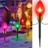 Lumières De Noël Jumbo C9 Décorations Extérieures Pelouse Avec Des Pieux De Marqueurs De Chemin, 8,5 Pieds LED Lumières Couvertes Jumbo Ampoule Multicolore Pour Les Vacances Outside Yard Garden Decor, 5 Lumières -Oui || N/A || pearhead 716K2sGU4WL. AC SL1500