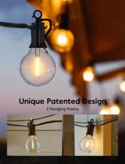 Feux De Chaîne D'extérieur 25 Pieds G40 Feux De Patio LED Avec 13 Ampoules En Plastique Edison ( 1 Pièce De Rechange ), Lumières De Noël Suspendues Connectables étanches Pour La Décoration De Noël De La Fête Du Balcon Du Porche Arrière-cour, Noir -Oui || N/A || pearhead 716YRhWNNPL. AC SL1500
