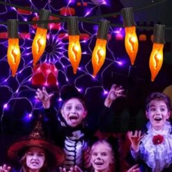 Halloween Flicker Flame Lights Orange String Lights, 10Ft C7 Vintage Flickering Flame Lights 10 Orange Flame Light Bulbs, Halloween String Light Pour Intérieur Extérieur Halloween Décorations De Noël 14 Halloween Flicker Flame Lights Orange String Lights, 10Ft C7 Vintage Flickering Flame Lights 10 Orange Flame Light Bulbs, Halloween String Light Pour Intérieur Extérieur Halloween Décorations De Noël -Oui || N/A || pearhead 717C56TT9L. AC SL1500