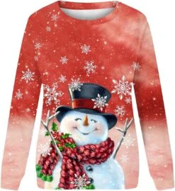 Pitauce Merry Christmas Sweatshirts Pour Femmes Noël Bonhomme De Neige Graphique Pull Sweatshirt Mignon Crewneck À Manches Longues Chemises Tops -Oui || N/A || pearhead 717O1yynscL. AC UL1500