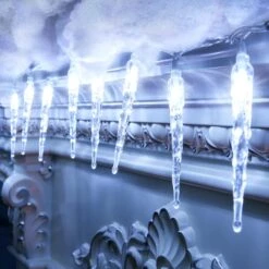 Lumières De Noël Lyhope, 29,6 Pieds 60 Lumières De Mini-icule LED, Lumières De Cordes De Glace En Cristal, Lumières De Décoration De Glaçons Connectables Pour Noël, Combles, Mariage, Jardin, Extérieur, Décoration Intérieure (blanc Pur)