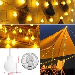 Feux De Corde à LED à Piles, 2 -Pack Total 52FT 120LEDs - Chaque 26FT 60LEDs 8 Mode étanche Feux De Fée De Noël Avec Télécommande Pour La Décoration De Fête De Mariage De Jardin De Chambre à Coucher -Oui || N/A || pearhead 7184eKs0qL. AC SL1500
