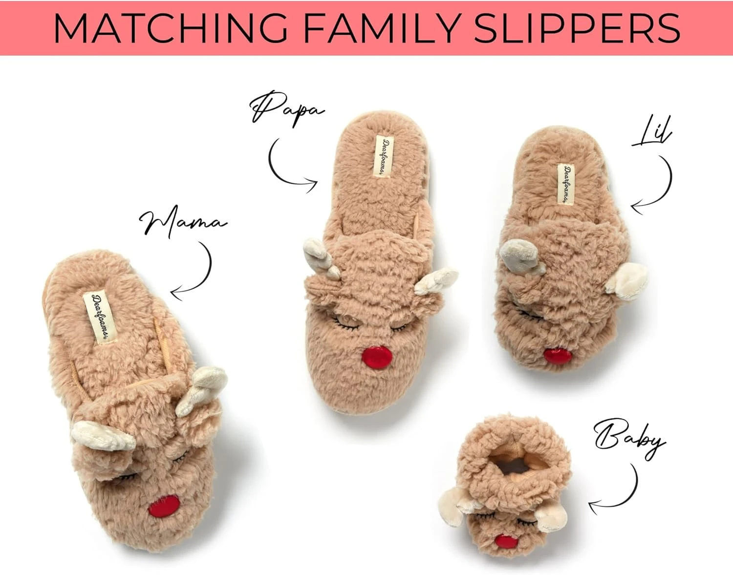 Dearfoams Unisexe-bébé Correspondance Famille Vacances Noël Renne & Turquie Écume 8 Dearfoams Unisexe-bébé Correspondance Famille Vacances Noël Renne & Turquie Écume - Image 6