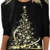 SNKSDGM De Noël Tenues Pour Les Femmes Vacances Noël Arbre Imprimer Graphique T-shirts Sweat-shirt Chemises Top Habillé Casual Mignon Pull -Oui || N/A || pearhead 718RAf8EErL. AC UL1500