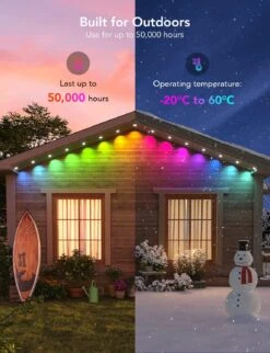 Povee Permanent Outdoor Lights, Smart RGBIC Outdoor Lights Avec 75 Modes Scène, 100ft Avec 72 LED Eaves Lights IP67 Étanche Pour Halloween, Noël, Nouvel An, Travailler Avec Alexa, Google Assistant -Oui || N/A || pearhead 718r4IeknQL. AC SL1500