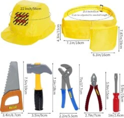 Fengek 8 Packs Halloween Construction Worker Costume, Enfant Travailleur Costume Constructeur Habillage Vêtements Prétendre Jeu De Rôle Pour Halloween Noël 11 Fengek 8 Packs Halloween Construction Worker Costume, Enfant Travailleur Costume Constructeur Habillage Vêtements Prétendre Jeu De Rôle Pour Halloween Noël -Oui || N/A || pearhead 719EQxRXW0L. AC UL1500