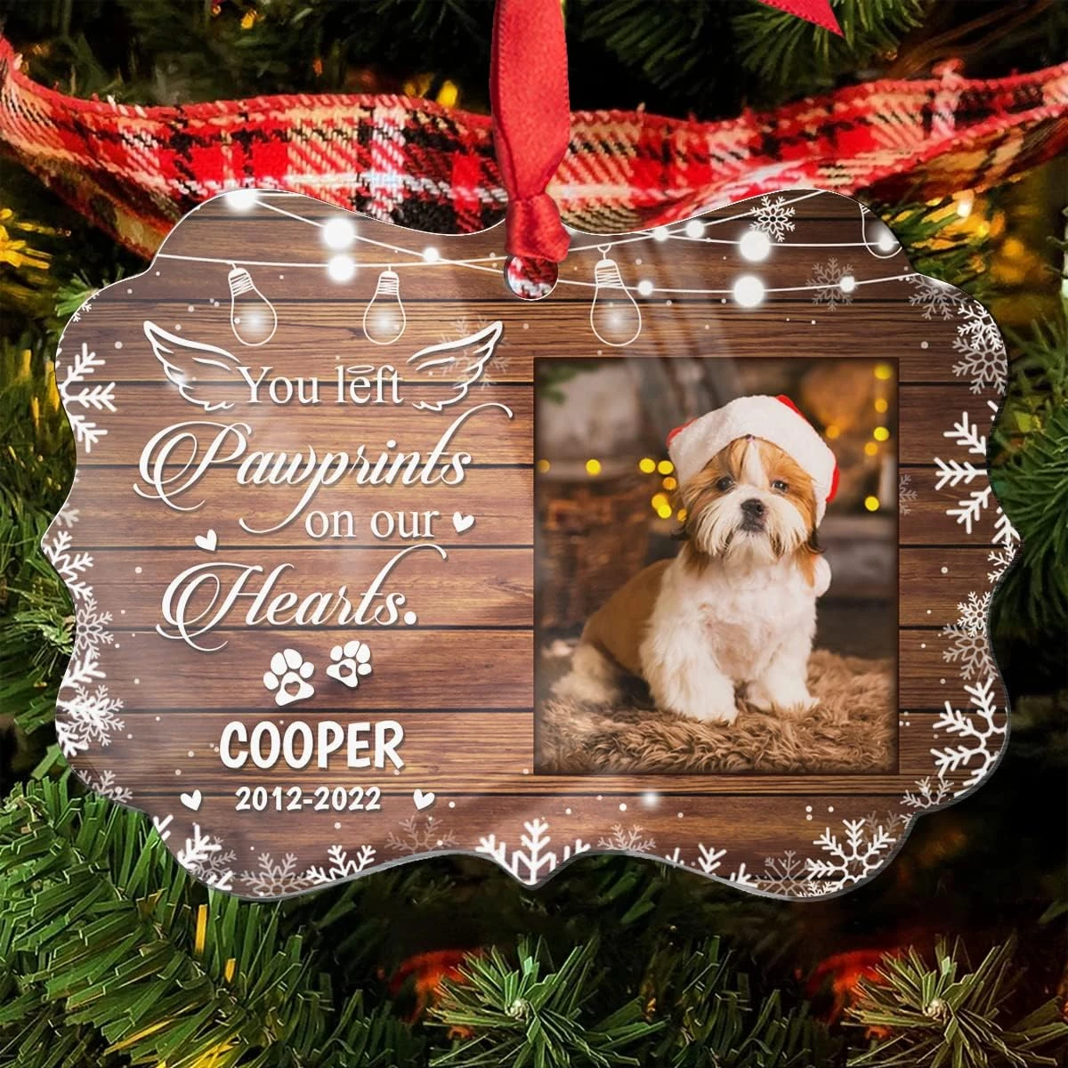 TRIENCY Personnalisé Animal Mémorial Ornement Personnalisé Chien Chat Photo Image Vous Gauche Paw Impressions Sur Nos Coeurs En Aluminium Souvenir Ornements Pour Arbre De Noël Décoration Keepsake Sympathy Cadeau 7 TRIENCY Personnalisé Animal Mémorial Ornement Personnalisé Chien Chat Photo Image Vous Gauche Paw Impressions Sur Nos Coeurs En Aluminium Souvenir Ornements Pour Arbre De Noël Décoration Keepsake Sympathy Cadeau - Image 5