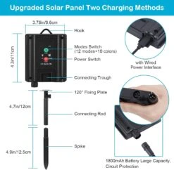 IMAGE Solaire Chaîne Lumières Extérieur Étanche, 33FT Fées Lumières Solaire USB Alimenté 12 Modes 10 RGB Statique Couleurs Avec Télécommande, Pour Chambre Patio Jardin Fête De Mariage Noël Camping -Oui || N/A || pearhead 71ApM0G0WWL. AC SL1500