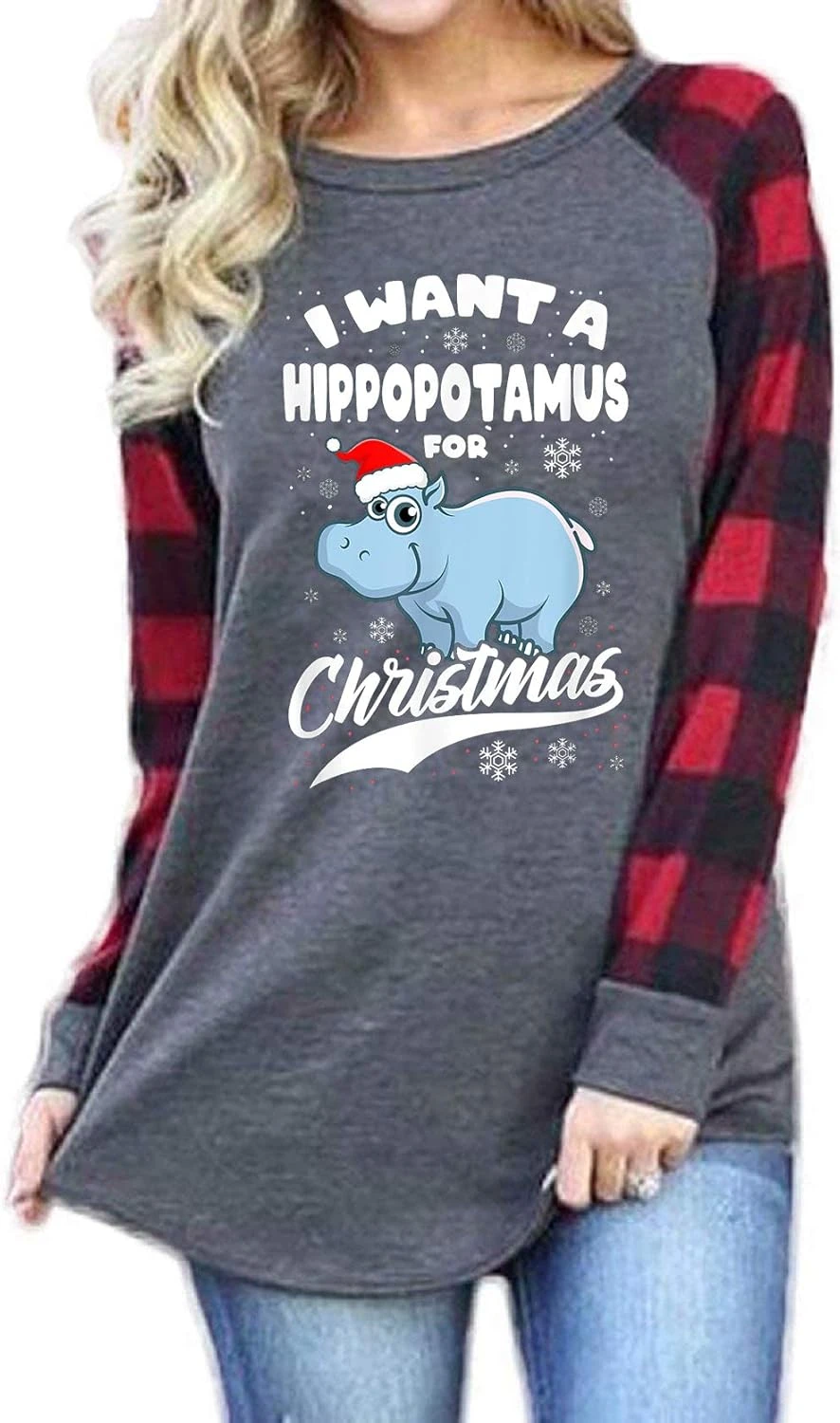 Sweatshirts De Noël Pour Les Femmes Je Veux Un Hippopotame Pour La Chemise De Noël Causal Holiday Merry Christmas Blouse Tops 3 Sweatshirts De Noël Pour Les Femmes Je Veux Un Hippopotame Pour La Chemise De Noël Causal Holiday Merry Christmas Blouse Tops