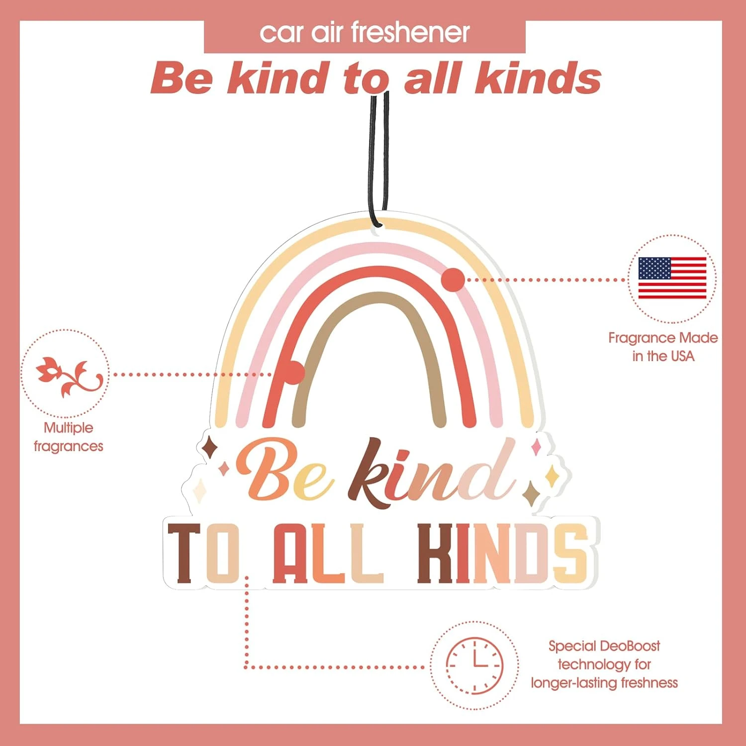 2 Pcs Boho Hippie Voiture Désodorisants Tout Est Ok Parfumé Suspendu Air Désodorisants Mignon Soleil Arc-en-ciel Huile Essentielle Voiture Désodorisants Pour Femmes Hommes Cadeau De Noël Voiture Miroir Décor Accessoires 8 2 Pcs Boho Hippie Voiture Désodorisants Tout Est Ok Parfumé Suspendu Air Désodorisants Mignon Soleil Arc-en-ciel Huile Essentielle Voiture Désodorisants Pour Femmes Hommes Cadeau De Noël Voiture Miroir Décor Accessoires - Image 6