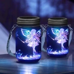 Solar Lantern Fairy Lights, Extérieur Étanche Solaire Jardin Décor - 30 LED Chaîne Fée Firefly Jar Lumières Solaire Alimenté Lanternes | Décorations Pour Patio Yard Pelouse Fête Mariage Noël-Coré