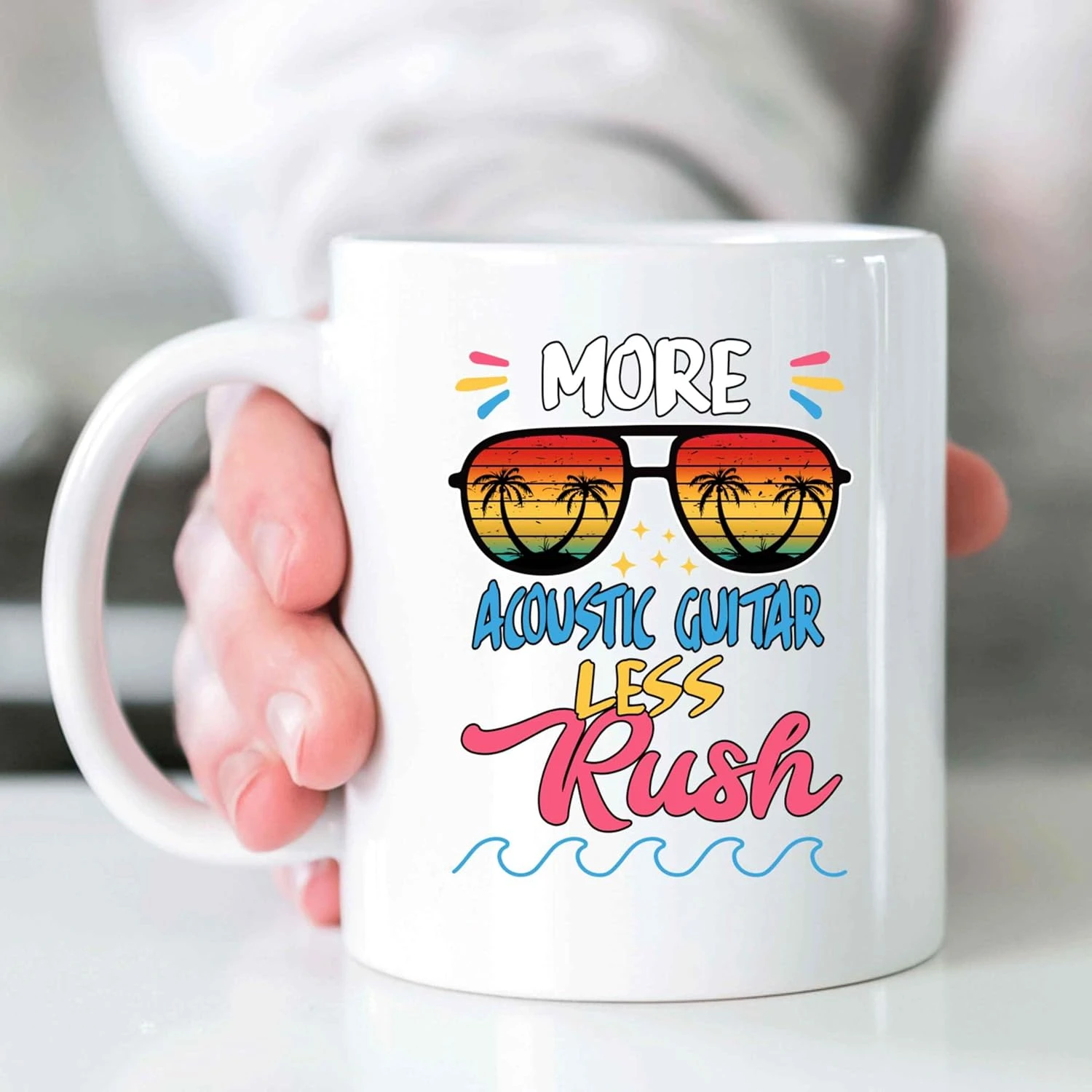 Bemrag Beak Funny Acoustic Guitar Gift, Un Cadeau De Noël Idéal Pour Les Amateurs De Guitare - Plus Guitare Acoustique & Moins Rush Citation Sur 11 Oz White Ceramic Coffee Mug 6 Bemrag Beak Funny Acoustic Guitar Gift, Un Cadeau De Noël Idéal Pour Les Amateurs De Guitare - Plus Guitare Acoustique & Moins Rush Citation Sur 11 Oz White Ceramic Coffee Mug - Image 4