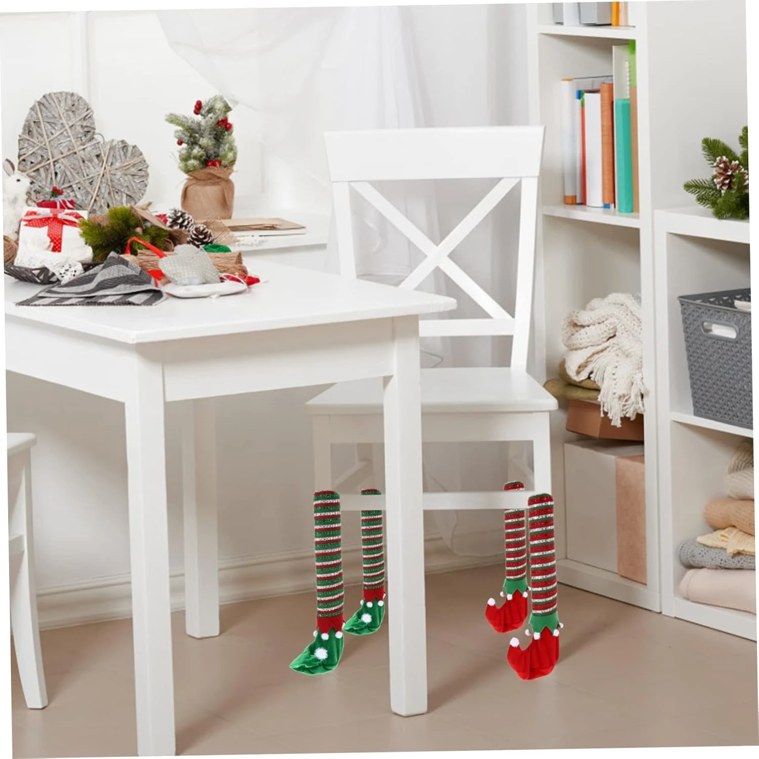 Garneck 1 Set 4 Pcs Chaise Jambe Couvre Parti Décorations Favors Cadeau De Noël Table Pieds Manches Personnes âgées Chaise De Noël Chaussettes Bottes Chaise Pieds Protecteurs Elfe Chaise Jambe Chaussettes 4 Garneck 1 Set 4 Pcs Chaise Jambe Couvre Parti Décorations Favors Cadeau De Noël Table Pieds Manches Personnes âgées Chaise De Noël Chaussettes Bottes Chaise Pieds Protecteurs Elfe Chaise Jambe Chaussettes - Image 2