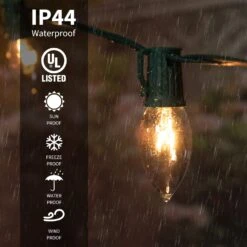 Lumières De Noël Vintage, 50 Pieds C9 Lampes à Cordes Pour La Période Des Fêtes De Noël Stranger Things Party Garage Extérieur Intérieur Jardin Patio Arrière-cour Décoration Café, Fil Vert -Oui || N/A || pearhead 71DAsA6M LL. AC SL1500