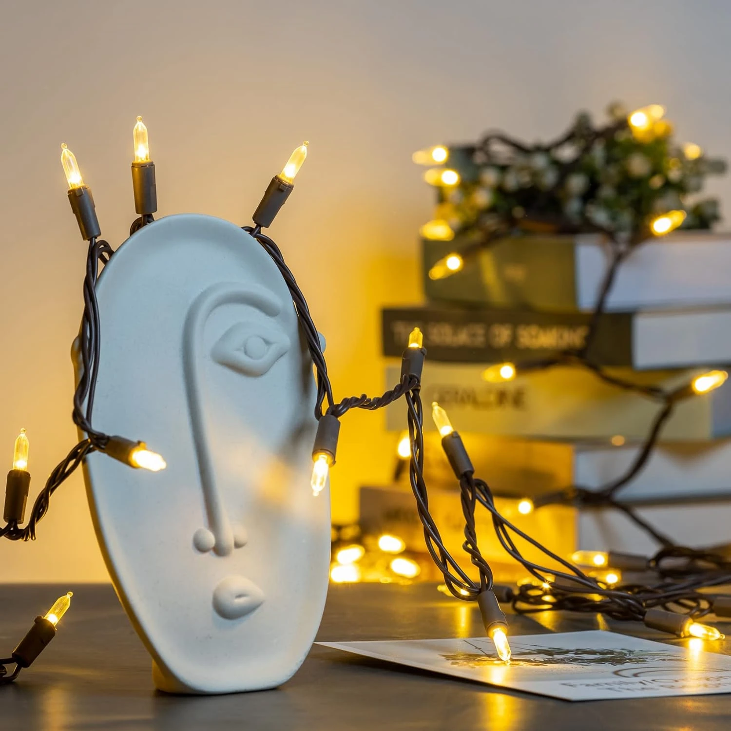 Lumières De Noël LED Blanches Chaudes YULETIME Avec Fil Brun, 66 Pieds 200 Unités De Lumière De Chaîne De Vacances LED Certifiée UL ( Blanc Chaud - Fil Brun ) 5 Lumières De Noël LED Blanches Chaudes YULETIME Avec Fil Brun, 66 Pieds 200 Unités De Lumière De Chaîne De Vacances LED Certifiée UL ( Blanc Chaud - Fil Brun ) - Image 3