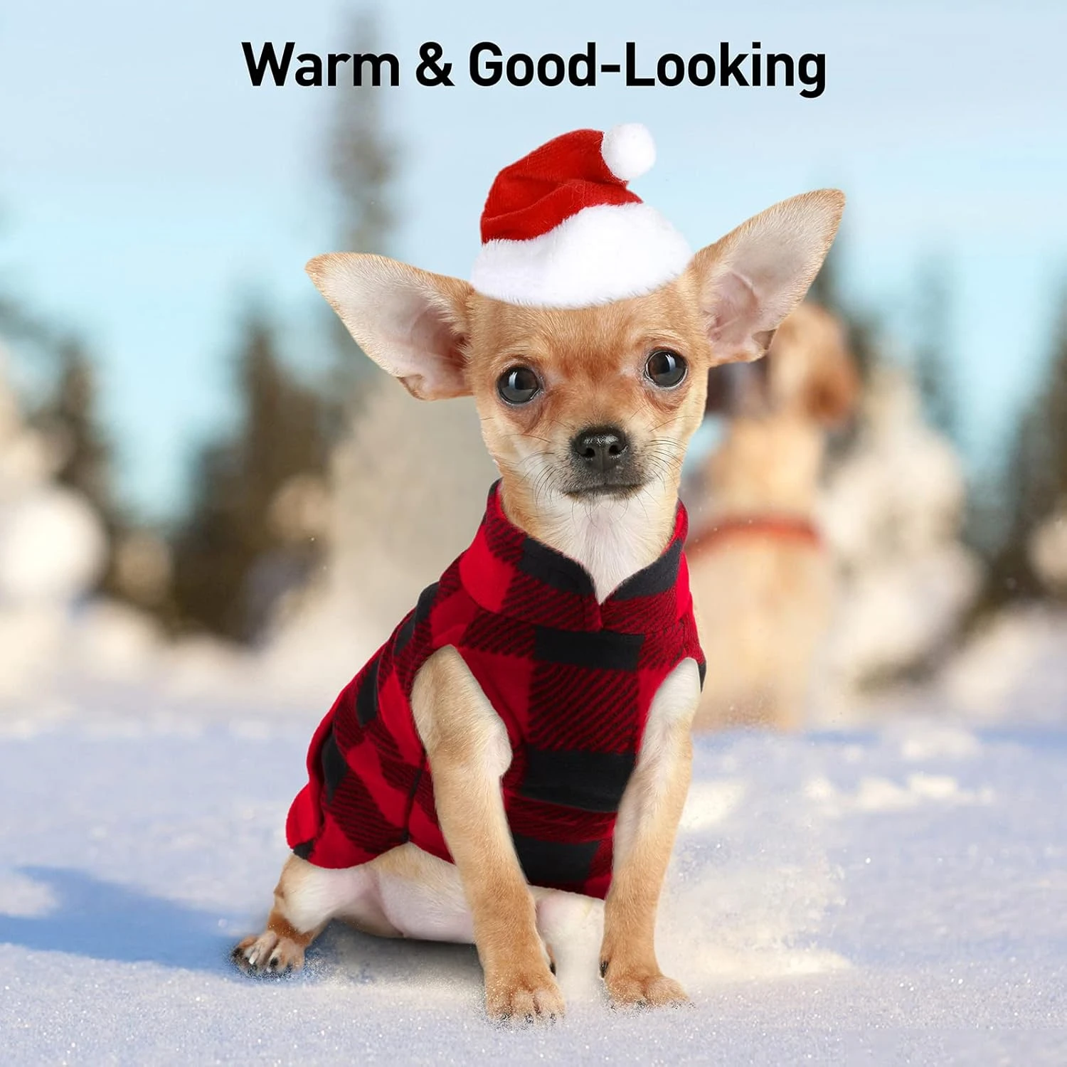 Rouge Et Noir Plaid Polaire Chien Gilet Vêtements Avec Pawprint Poche, Chaud Chien Chemise Pull Pull Chandail Pet Manteau Veste Vêtements Pour Automne Hiver Noël Porter (Small) 9 Rouge Et Noir Plaid Polaire Chien Gilet Vêtements Avec Pawprint Poche, Chaud Chien Chemise Pull Pull Chandail Pet Manteau Veste Vêtements Pour Automne Hiver Noël Porter (Small) - Image 7