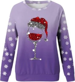 SNKSDGM Joyeux Noël Chemises Femmes Nouveauté Joyeux Noël Graphique Sweatshirts T Shirt Top Noël Mignon Drôle Pulls -Oui || N/A || pearhead 71EfNAGAUhL. AC UL1500