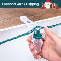 C9 Led Noël Chaîne Lumières 66Ft Avec 100 Tout En Un Clips Extérieure Étanche Fraise Lumières, Commercial Grade Extensible Pour Intérieur Extérieur Roofline Patio Maison Décoration De Noël, Blanc Pur -Oui || N/A || pearhead 71EoFtMjSFL. AC SL1500