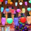 Jyoiat Couleur Changeant Chaîne Lumières Avec Télécommande - Fonction De Timing, Dimmable Étanche Connectable 33ft 50LED C9 & Globe String Lumières Pour Noël De Vacances En Plein Air -Oui || N/A || pearhead 71EqJa9hOZL. AC SL1500