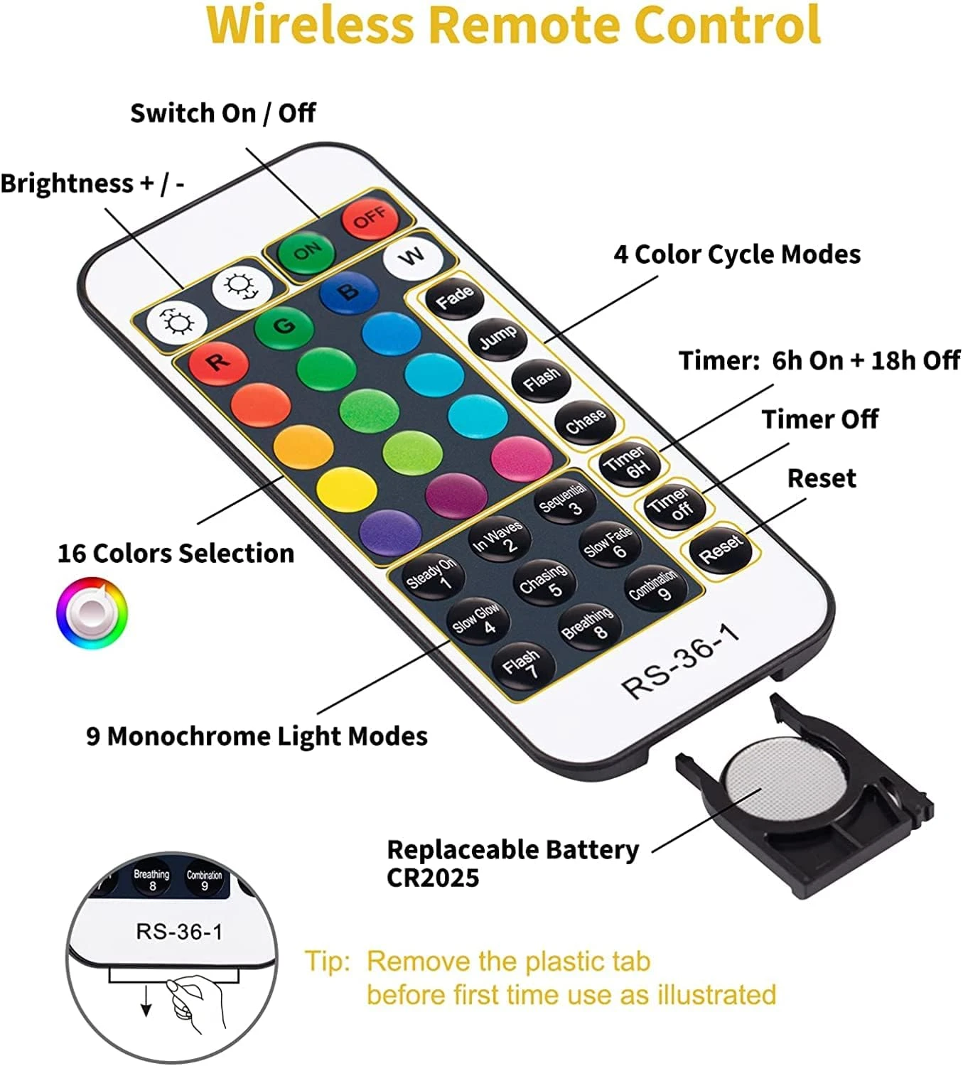 Minetom Fée Lumières Batterie Fonctionnée, 33 Pieds 100 LED Changement De Couleur Twinkle Lumières Avec Télécommande Et Étanche 3AA Batterie Cas Pour Chambre Fête De Mariage Noël, 2 Pack 8 Minetom Fée Lumières Batterie Fonctionnée, 33 Pieds 100 LED Changement De Couleur Twinkle Lumières Avec Télécommande Et Étanche 3AA Batterie Cas Pour Chambre Fête De Mariage Noël, 2 Pack - Image 6