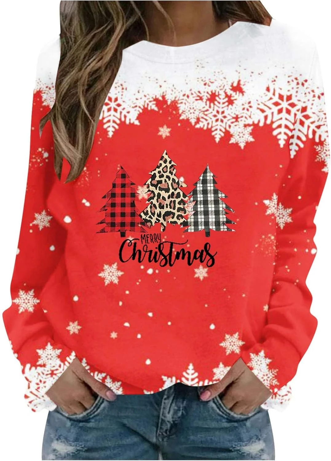 LNWUY Femmes De Noël Couleur Bloc Arbre Sweat De Noël Renne Graphique Pull Casual Sport À Manches Longues Basique Tops 3 LNWUY Femmes De Noël Couleur Bloc Arbre Sweat De Noël Renne Graphique Pull Casual Sport À Manches Longues Basique Tops