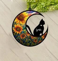 Cat Memorial Suncatcher, Personnalisé Avec Le Nom Date Cat Breeds Suncatcher, Pet Loss Suncatcher, Stained Glass Light Catcher, Cadeaux Pour Les Amoureux Des Chats, Noël Chat Ornement Fenêtre Hangings M6 -Oui || N/A || pearhead 71GRZPbUMhL. AC SL1500