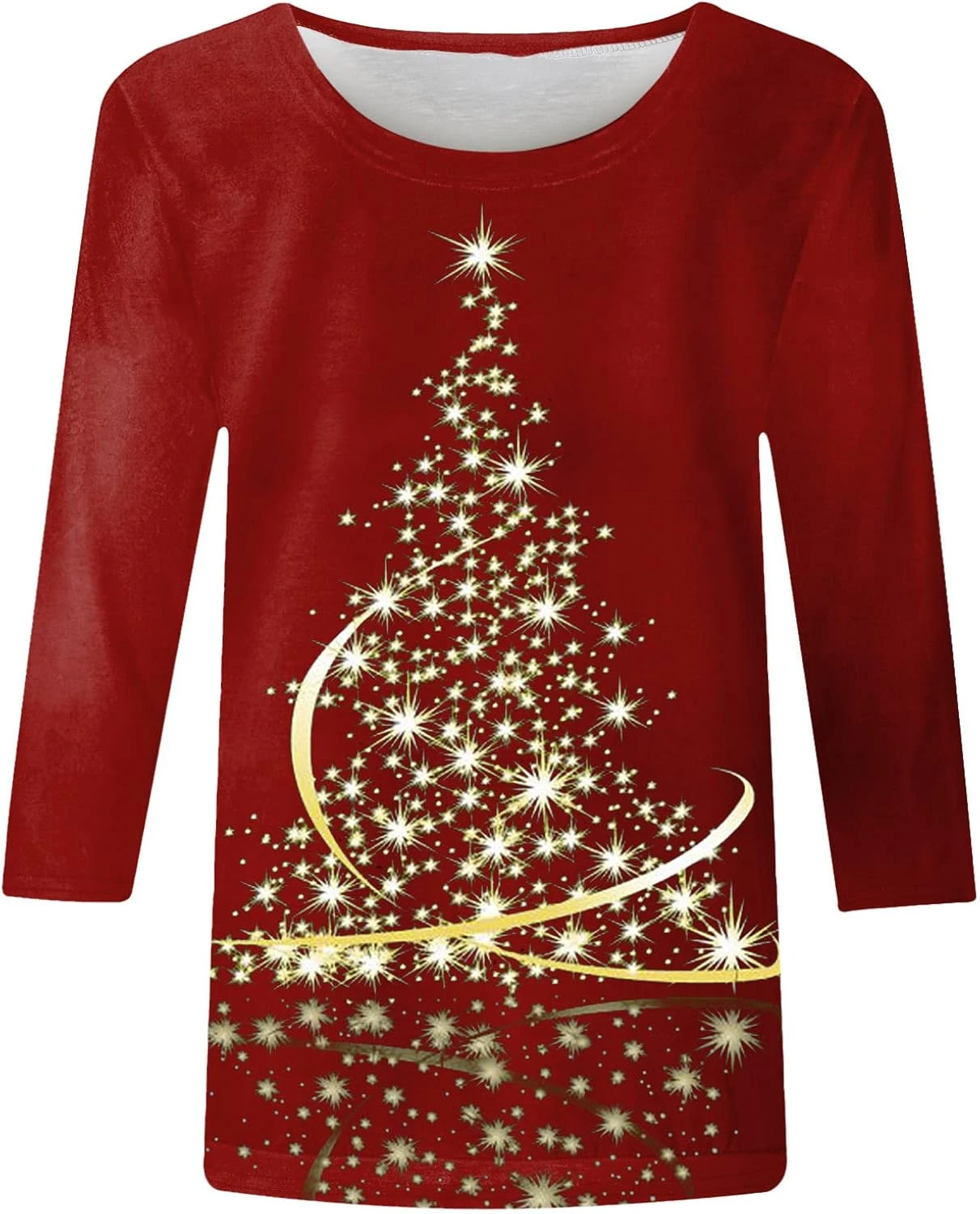 SNKSDGM De Noël Tops Pour Femmes Lâche De Noël Léopard Arbre Graphique T-shirts Sweat Baseball T Shirts Mignon Drôle Pulls 5 SNKSDGM De Noël Tops Pour Femmes Lâche De Noël Léopard Arbre Graphique T-shirts Sweat Baseball T Shirts Mignon Drôle Pulls - Image 3