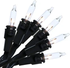 JinBest 200 Clair Lumières De Noël En Plein Air, 66 Ft Fil Noir Mini Lumières Chaîne, Commercial Grade Pack De 2 Ensembles 100 Lumière, Pour Intérieur Et Extérieur