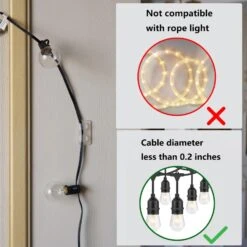 Extérieure Lumière Clips Pour Noël Chaîne: 25 Pack Clair Extérieur Adhésif Crochets Pour Suspendue Intérieure Et Extérieure Cordes Lumières, Imperméable Double Clips Conception, Heavy Duty, Pour Patio, Gutter, Clôture -Oui || N/A || pearhead 71KASJ94bKL. AC SL1500