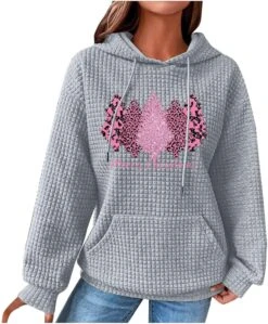 Pitauce Ugly Noël Femmes Sweatshirt Cordon Lettre Imprimer Hoodies Mode 2023 Hiver Mignon Y2k Pull Avec Poches