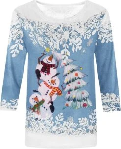 Pnroktd De Noël Sweatshirts Pour Femmes À Manches Longues Crewneck Blouses Drôle Mignon De Noël Snowman Imprimer 2023 Automne Tenues Tops -Oui || N/A || pearhead 71MNlkDGfML. AC UL1500