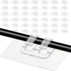 Crochets De Noël Pour Extérieure Chaîne Lumières Heavy Duty Extérieur Lumière Clips Étanche Adhésif Crochet Clair Extérieur Lumière Cintres Pour Patio Suspendu De Noël Lumière Câble Corde Organisateur (100 Pcs)